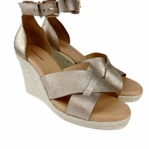 ALEX MARIE Nelana Wedge Sandals Gold Size 8.5